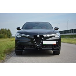 Накладка сплиттер на передний бампер на Alfa Romeo Stelvio